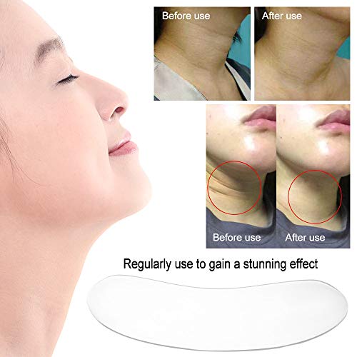 zroven Reutilizable Anti Arrugas Pecho Pad + Cuello Pad Silicona Eliminación transparente Parche Cuidado de la piel Eliminar arrugas Líneas finas
