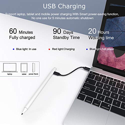 Zspeed Stylus Pen 2nd Gen para iPad 2018 y 2019 con Palm Rejection 1.0mm Fine Tip Lápiz iPad Perfectamente Preciso para Escribir, Dibujar, Tomar Notas, Jugar Juegos