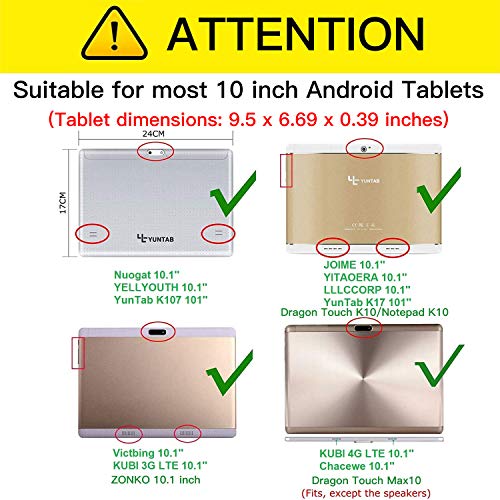 ZtotopCase Funda para Dragon Touch K10 / LNMBBS 10/KIVORS 10/BEISTA 10/SANNUO 10.1/KXD 10/ Ibowin 10.1 /YOTOPT 10.1/YOUXD 10/TOSCiDO 10.1/Huashetrade/LuTeyi 10/MEBERRY M30,DenimNegro