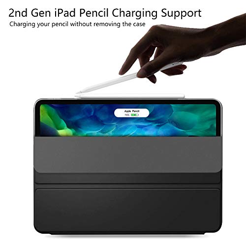 ZtotopCase Funda para iPad Pro 11 Pulgadas 2020, Respaldo magnético Inteligente Smart Cover Auto-Sueño/Estela,Estuche iPad Pro 11 2020, Negro