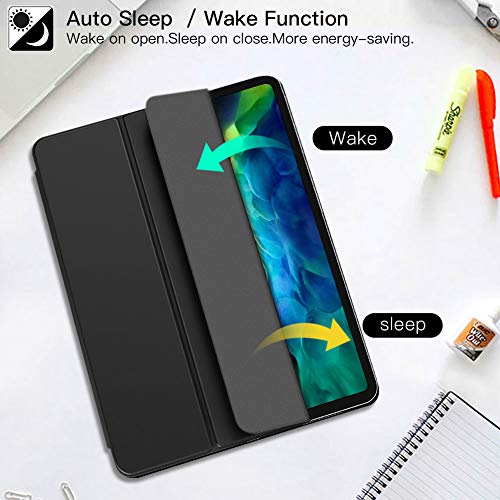 ZtotopCase Funda para iPad Pro 11 Pulgadas 2020, Respaldo magnético Inteligente Smart Cover Auto-Sueño/Estela,Estuche iPad Pro 11 2020, Negro