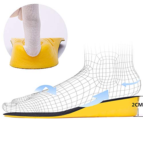 ZusFut Plantillas Elevadoras 2 cms Alzas para Zapatos Plantillas Aumento Altura Hombre Mujer (35/41 EU)