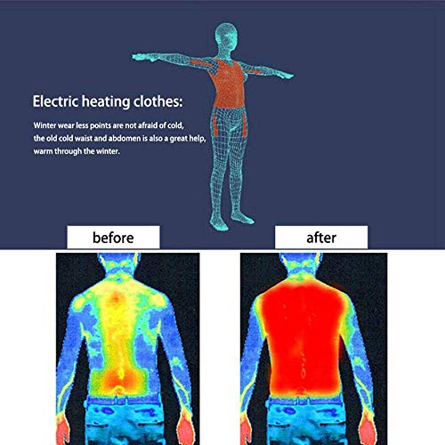 zvcv Chaleco térmico de Carga Chaqueta eléctrica cálida Chaleco térmico para Hombres Mujeres Lavable Chaleco térmico Ajustable de Varios tamaños para Acampar al Aire Libre Senderismo, XL