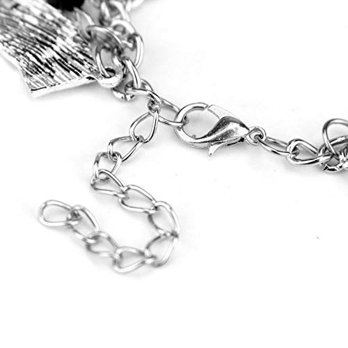 ZWMM Pulsera Europea Y Americana para Mujer Payaso Combinación De Mujer Y Mujer Moda Clásica Pulsera Ajustable De Plata