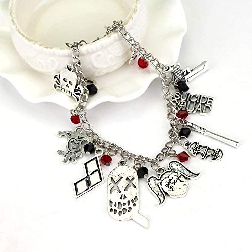 ZWMM Pulsera Europea Y Americana para Mujer Payaso Combinación De Mujer Y Mujer Moda Clásica Pulsera Ajustable De Plata