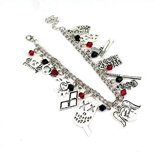 ZWMM Pulsera Europea Y Americana para Mujer Payaso Combinación De Mujer Y Mujer Moda Clásica Pulsera Ajustable De Plata