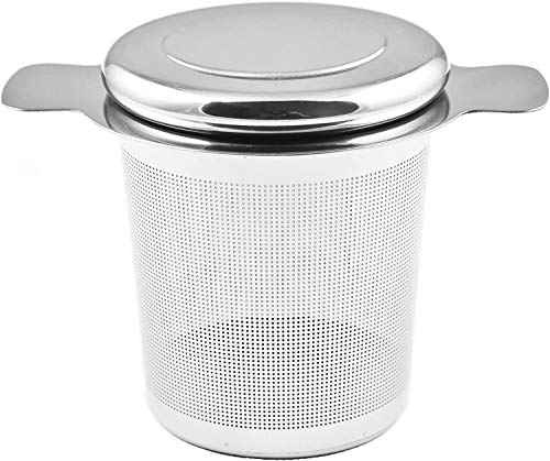 ZWOOS Filtro para el té, Infusor de Té Acero Inoxidable con Tapa para Tazas de Té, Tétera
