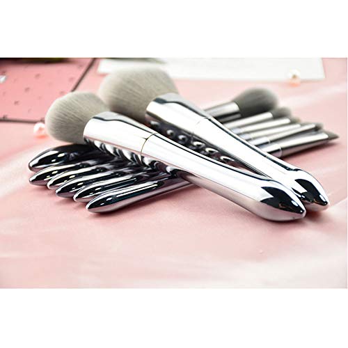 ZX-SHOP Brochas de Maquillaje 8 Piezas, Cerdas de Fibra Sintética Suaves y sin Crueldad Herramientas de maquillaje de belleza
