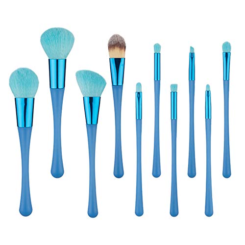 ZX-SHOP Brochas para Maquillaje Facial, Brocha de Maquillaje, Profesional Mango de Belleza Pinceles de Maquillaje, 10PCS