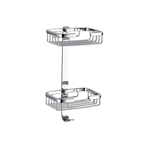 Zxb-shop Jaboneras Montado en la Pared del Plato de jabón, jabón de Acero Esponja sostenedor de la Bandeja con Ganchos for baño, Ducha de hidromasaje Cocina