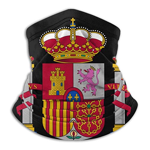 zxcvbn Headwear Face, España Flag Logo Neck Polaina Colores para voleibol Headwear Scarf, 25x30cm
