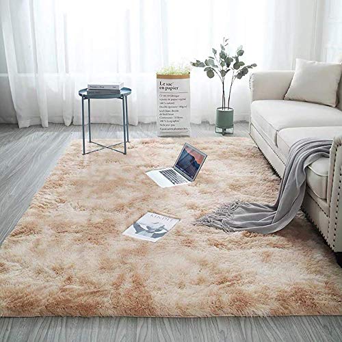 ZXGQF Shaggy Alfombra para El Salón, Modernas Antideslizante Super Suave Pelo Largo Fluffy Alfombra, para el Salón, Dormitorio, Comedor, Habitación Infantil Cabecera Alfombras (Camel,140 * 200cm)