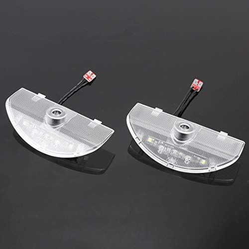 ZXH para Luces de Puerta 2 Logo PCS 12V CC Puerta 2W luz del Coche de la Marca Shadow Luces de cortesía de la lámpara for Mitsubishi Montero 2008-2016