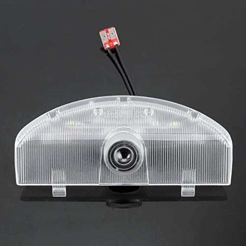 ZXH para Luces de Puerta 2 Logo PCS 12V CC Puerta 2W luz del Coche de la Marca Shadow Luces de cortesía de la lámpara for Mitsubishi Montero 2008-2016