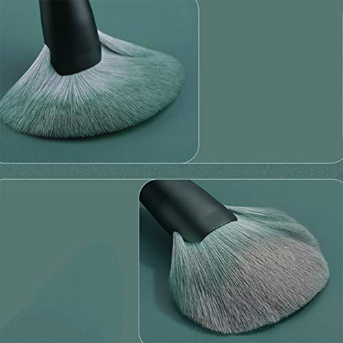 ZXIAOMEI Conjuntos de cepillos del Maquillaje Cepillo Profesional del Maquillaje sintético Mezcla Sombras de Ojos de la Cara de cepillos del Maquillaje (14pcs Verde)