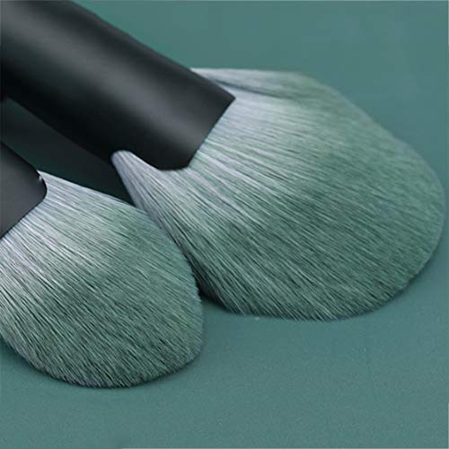 ZXIAOMEI Conjuntos de cepillos del Maquillaje Cepillo Profesional del Maquillaje sintético Mezcla Sombras de Ojos de la Cara de cepillos del Maquillaje (14pcs Verde)