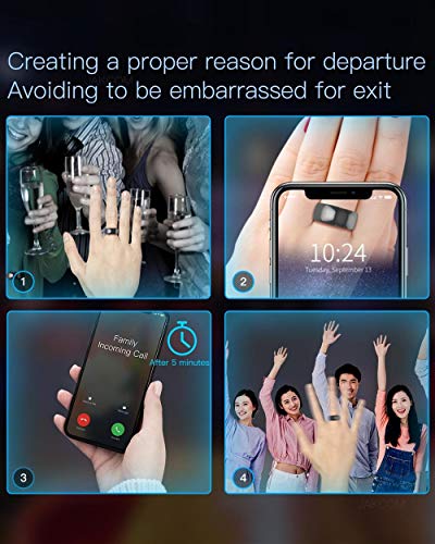 ZYD R4 Timbre Inteligente Dispositivo Portátil De Anillo Mágico NFC Joyería Impermeable Anillo De Las Mujeres De Los Hombres De La Salud para iOS Android Anillo Negro Teléfono,11