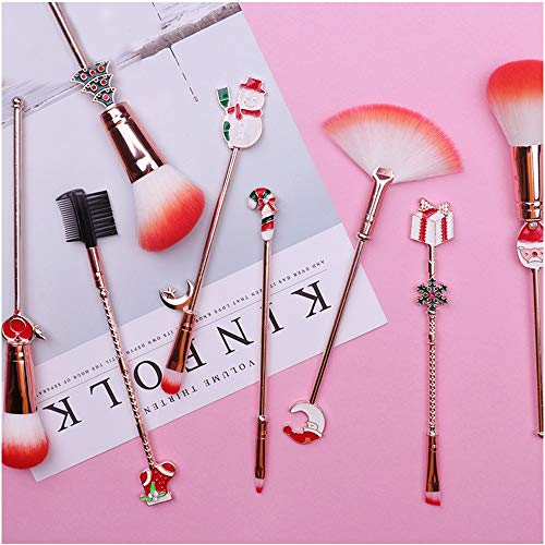 ZYU 8 Piezas Sakura Marinero Luna Cepillo cosmético Maquillaje cepillos Kit de Herramientas Ojo Shader Natural Sintético Pelo Rosa Hacer