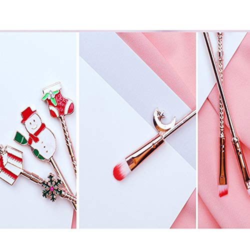 ZYU 8 Piezas Sakura Marinero Luna Cepillo cosmético Maquillaje cepillos Kit de Herramientas Ojo Shader Natural Sintético Pelo Rosa Hacer