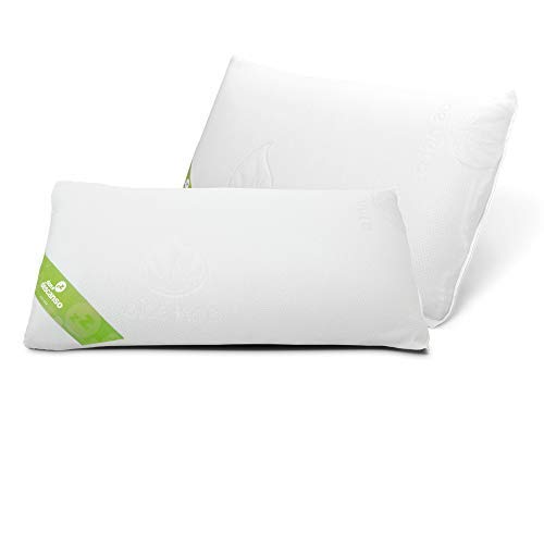 ZZ DON DESCANSO Pack 2 Almohadas Aloe Vera con Copos Viscoelástica, 70cm, Firmeza Media, Ergonómicas, Adaptables a Cabeza y Cuello, Transpirables, Tejido Strech. Fabricadas en España.