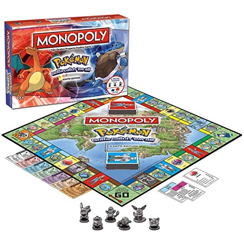 ZZXX Monopoly Pokemon Juego de Mesa Card Game, Pokemon Monopoly Family Game Juego de Mesa de Estrategia para Adultos y Adolescentes y Juego de Mesa de Fiesta y Juego de Fiesta