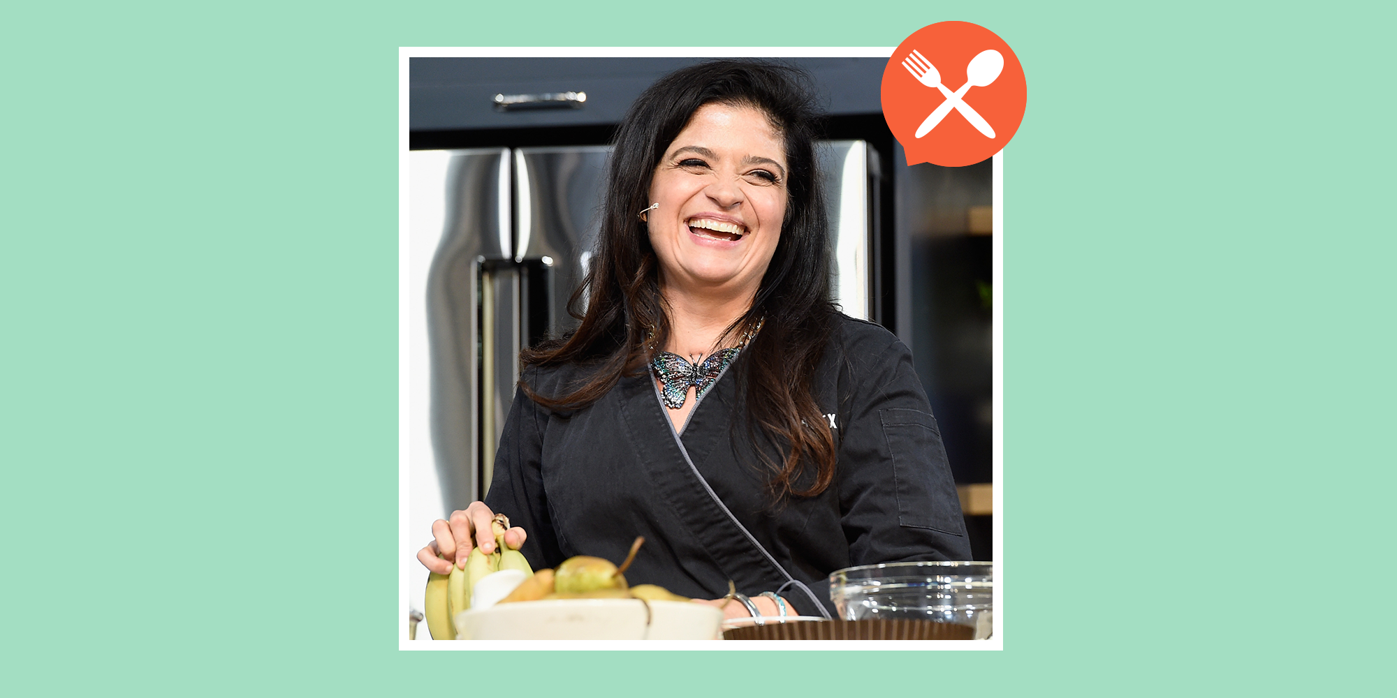 Exactamente lo que la estrella de la red de alimentos Alex Guarnaschelli tiene en su nevera y despensa