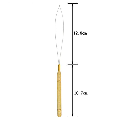 1 botella/200pcs Micro enlaces/Beads + 1pcs tirar aguja + 1pc 3 agujeros extensiones de cabello Alicates Tool Kit