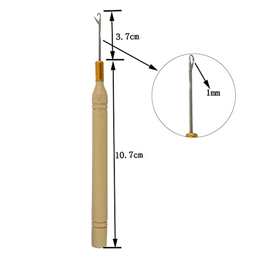 1 botella/200pcs Micro enlaces/Beads + 1pcs tirar aguja + 1pc 3 agujeros extensiones de cabello Alicates Tool Kit