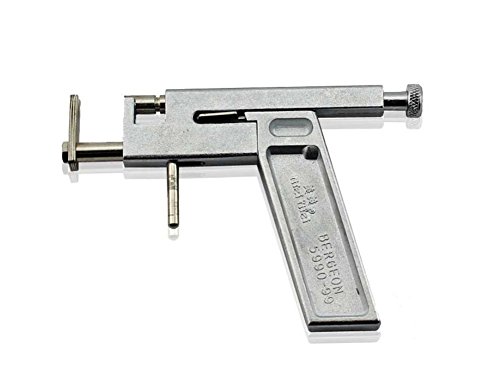 1 juego de piercings de acero plateado para nariz, labio, ombligo, piercing, herramienta de belleza con 98 pendientes de acero y rotulador