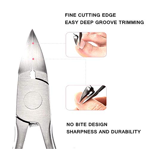 1 juego de tijeras de pinzas de uña profesional con acero inoxidable y doble resorte mango suave grandes cortaúñas para herramientas de pedicura con bordes afilados y fácil recorte.
