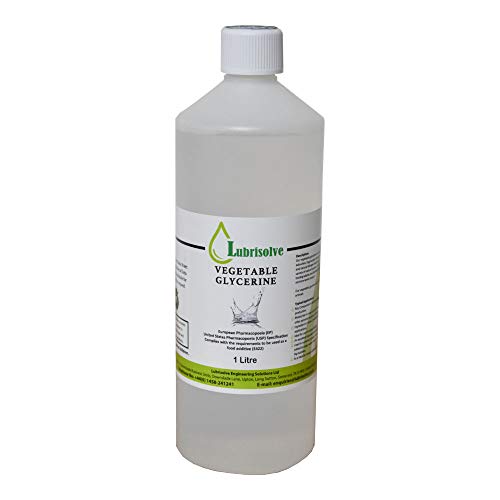 1 litro de GLICERINA VEGETAL EP USP GRADO ALIMENTARIO COSMÉTICO PURA Y NATURAL, incoloro e inodoro