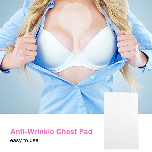 1 paquete de almohadillas antiarrugas para el pecho, parches de silicona para eliminar las arrugas en el pecho que reducen las arrugas, lavable y reutilizable, tratamiento de arrugas durante la noche
