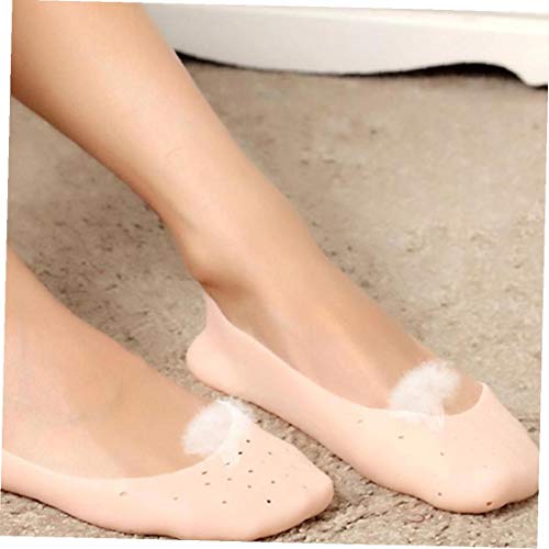 1 Par De Gel De Sílice Gel Hidratante Calcetines Para Mantener La Humedad De La Piel Lisa De Reparación De Grietas En Seco Eliminar Callos a Proteger La Piel (cutis)
