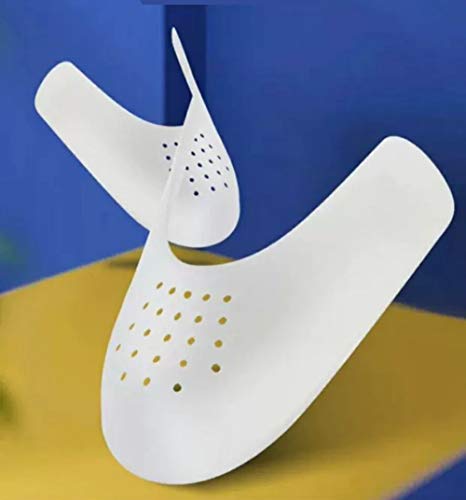 1 par Escudos de zapatillas contra arrugas protectoras antiarrugas Protectores de zapatos (White)