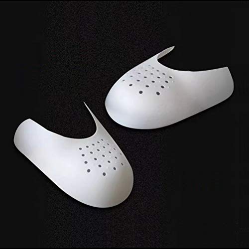 1 par Escudos de zapatillas contra arrugas protectoras antiarrugas Protectores de zapatos (White)