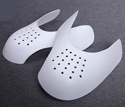 1 par Escudos de zapatillas contra arrugas protectoras antiarrugas Protectores de zapatos (White)