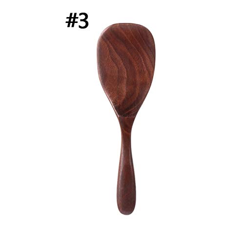 1 Unid cuchara de café de nuez negra cuchara de arroz cuchara de condimento vajilla sopa de madera cuchara de postre miel té suministros de cocina - 3