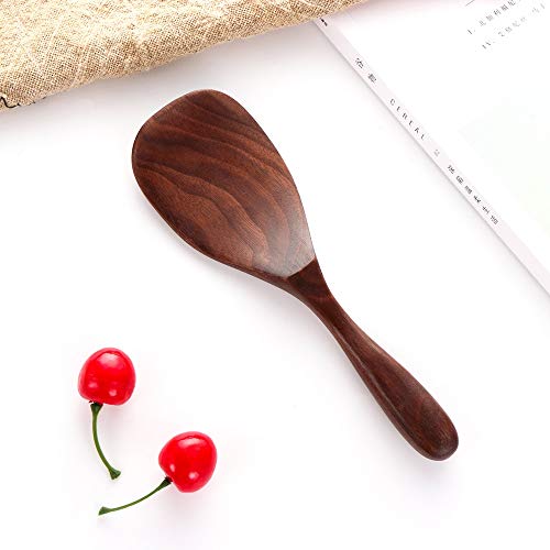1 Unid cuchara de café de nuez negra cuchara de arroz cuchara de condimento vajilla sopa de madera cuchara de postre miel té suministros de cocina - 3