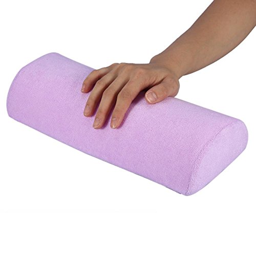 10 colores mano Cusion, salón durable mano resto cojín desmontable lavable arte de uñas suave esponja almohada brazo resto equipo(morado)