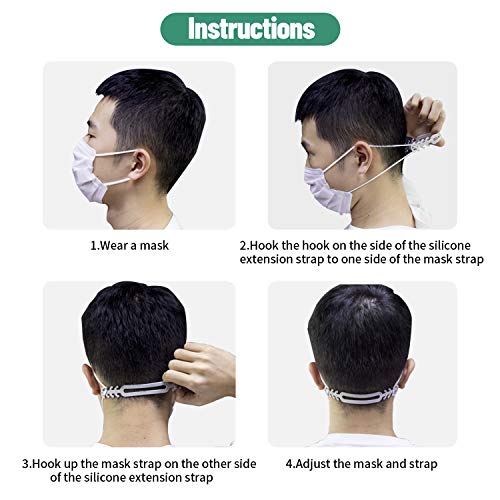 10 PCS Salvaorejas Mascarillas Extensor, Protectores de Orejas, Sujeta Mascarillas ó Enganche para Mascarillas, Extender Ganchos para Máscara, Despídete del Dolor en las Orejas