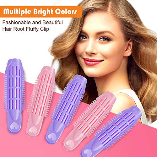 10 Piezas Rodillos de Pinzas de Volumen de Raíz de Pelo Clip de Rizador de Pelo Esponjoso Ondulado Herramienta Peinado Rizado Esponjoso Natural para Mujeres Niñas