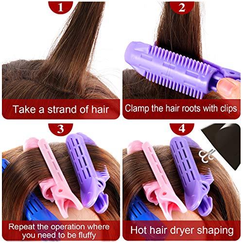 10 Piezas Rodillos de Pinzas de Volumen de Raíz de Pelo Clip de Rizador de Pelo Esponjoso Ondulado Herramienta Peinado Rizado Esponjoso Natural para Mujeres Niñas