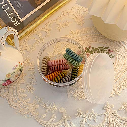 10 Uds, Lazos para el cabello en espiral, bandas elásticas de plástico para el cabello, soporte para cola de caballo, cordón de teléfono para mujer y niña, accesorios para el cabello con cuerda