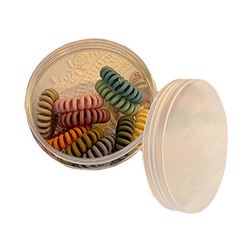 10 Uds, Lazos para el cabello en espiral, bandas elásticas de plástico para el cabello, soporte para cola de caballo, cordón de teléfono para mujer y niña, accesorios para el cabello con cuerda