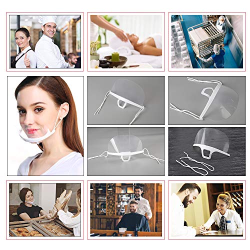 10 Unidades Boca Visera pantalla facial Cubierta de boca transparente antiniebla para Spray antiniebla