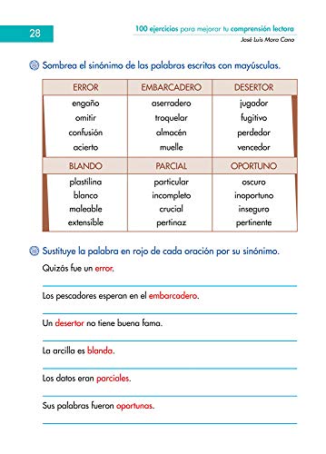 100 ejercicios para mejorar la comprensión lectora / Editorial GEU / Primaria/Secundaria / Mejora la comprensión lectora / Fomenta la lectura