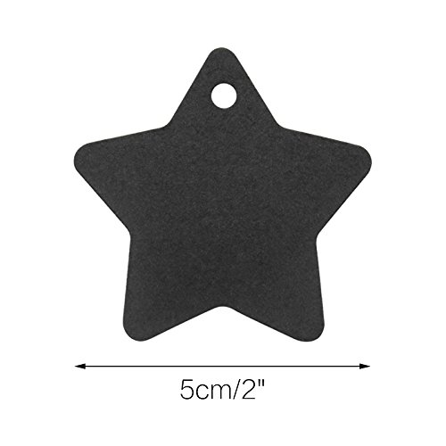 100 etiquetas de papel kraft para regalo con forma de estrella con 30,5 metros de cuerda de yute natural, idea para regalos de boda, de cumpleaños, etiquetas de precios y de equipaje