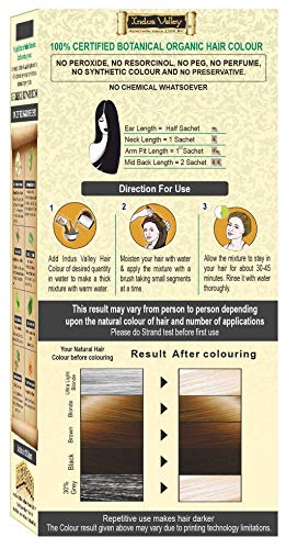 100% orgánico 100% Botanical Natural Herbal hair Dye color Kit para hombres y mujeres 100% libre de químicos, no PPD, no Amoniaco, no peróxido y sin ningún tipo de metales pesados
