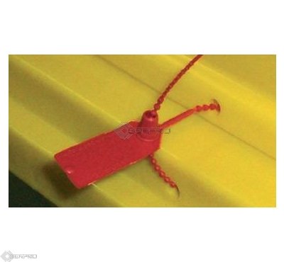 100 X Red Security Tags Numb ered Pull Ties Secure Anti-tamper Seals by SERPRO