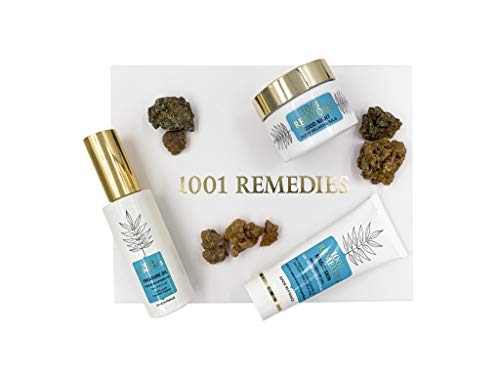 1001 Remedies Set de Belleza - Regalos Originales para Mujer con Gel Aloe Vera para el Acne, Crema Corporal Anti Estrés y Aceite de Argan en Caja Regalo
